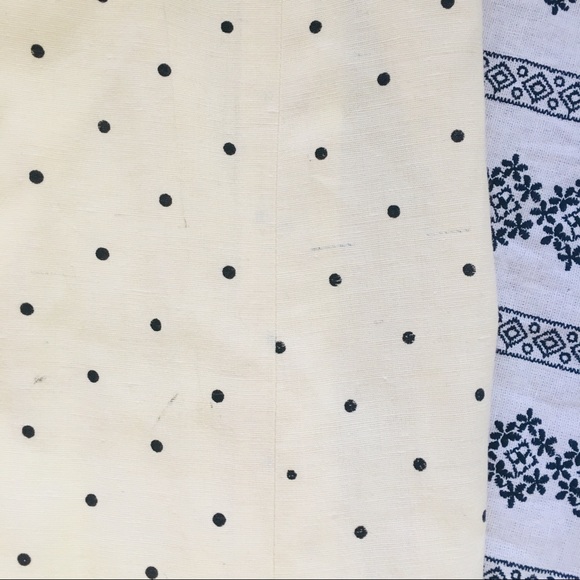 VINTAGE Yellow Polka Dot Midi Skirt - Picture 6 of 7